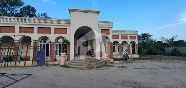 Imported Material Used Semi Furnished 17 Kanal Ultra Modern Farm House For Sale in Bedian Road Jaman