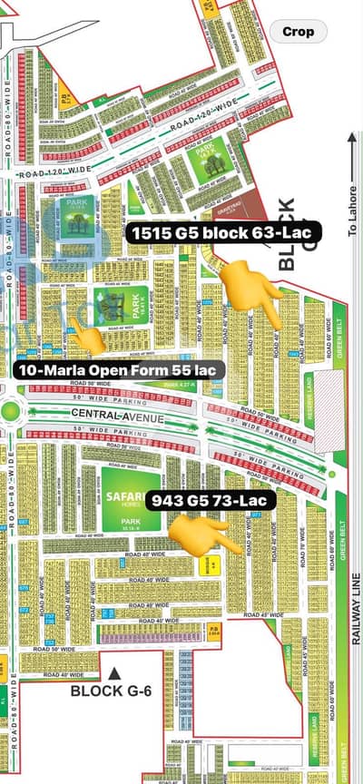 Plot No # 1515 G5 block | 1633 G5 block | 943 G6 block