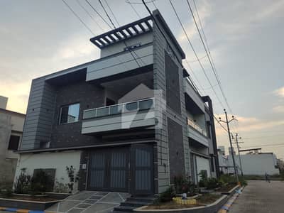 240, Yards Double Storey, Corner House For Sale With Complete Solar System.