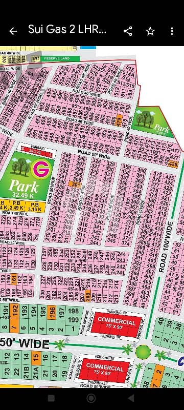 G BLOCK 1 KANAL PLOT FOR SALE FACEING PARK