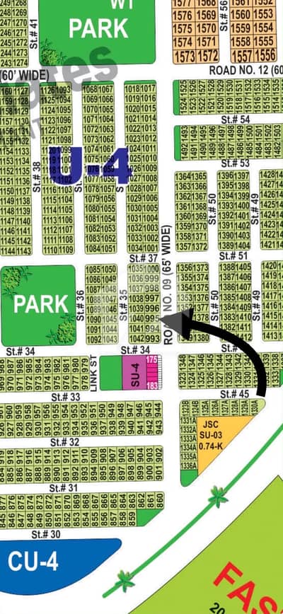 10 Marla 65ft road Facing near to Big Park & Masjid & Commerical Market
