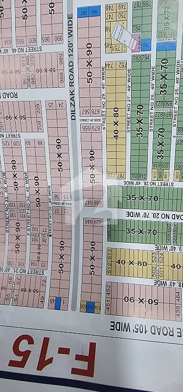 50x90 Kanal Street Dilzak Road 120 ft corner plot for sale F-14/2