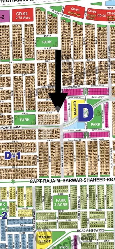 Corner 65'Ft Road 1 Kanal Prime Location Plot Near To Park Main Boluvard Available For Sale In DHA Multan