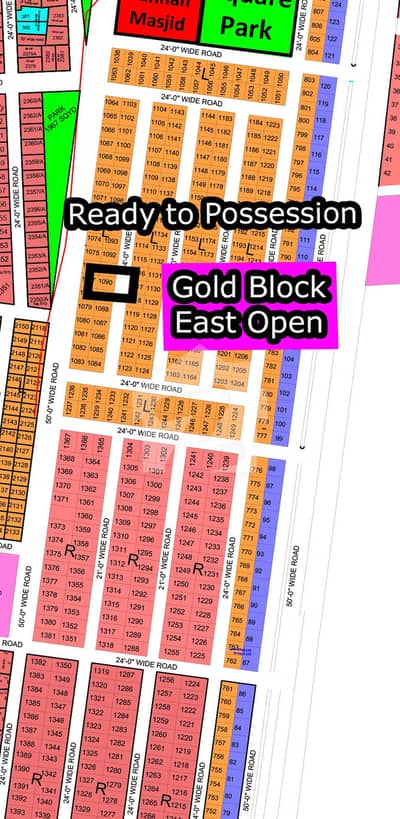 L - 1090 (East Open + Gold Block) North Town Residency Phase - 01 (Surjani)