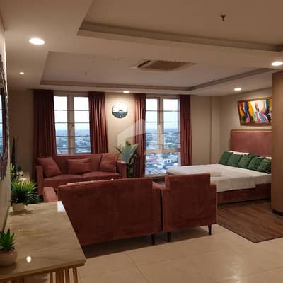 GOLD CREAST APPARMENT LUXURIOUS STUDIO Apparment Fully Furnished LONG TIME SHORT TERM Available Daily. Weekly & Monthly Basis In Gold Crest Mall,DD Block. Dha Phase 04 Lahore
