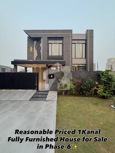 One Kanal Brand New Luxury Modern Design Fully Furnished House Available For Rent In DHA Phase 6 Hot Location