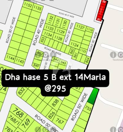 Dha Phase 5 B-Extension 14Marla Residential Plot Available For Sale Prime Location