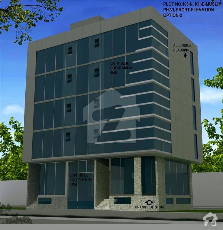 DHA Phase 6 Office Booking 60 Feet Road 3 Side Corner Office For Sael