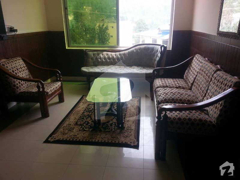 2 Bed Rooms Fully Furnished Apartment With Living Room Kitchen Covered Car Parking Security Surveillance Attendant At Call And View Of Kashmir Hills