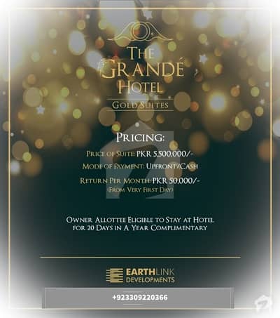 Get Rs. 50,000 Monthly For 10 Years On Buying Gold Suite In The Grande Hotel Get Rs. 50,000 Monthly For 10 Years On Buying Gold Suite In The Grande Hotel