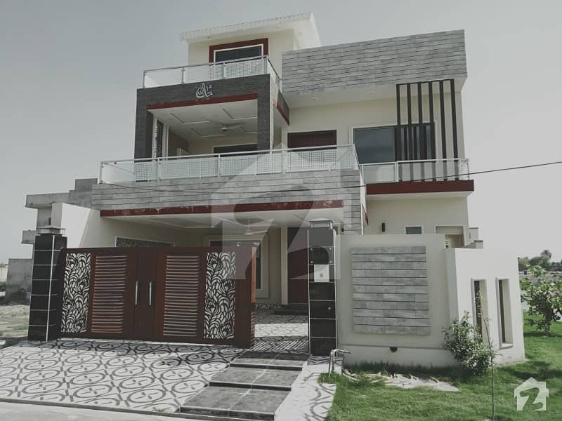 10 Marla Corner Brand New Beautiful House At Hot Location With Two Gates In Reasonable Price