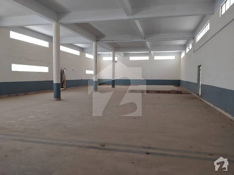 Covered Area 40000 Square Feet  2500 Square Yards Mega Industrial Factory For Rent Korangi Industrial Area