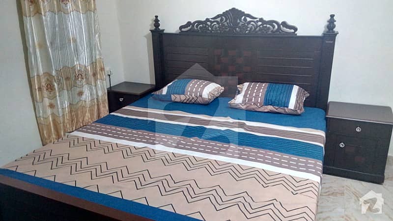 Furnished  Independent Lda Flat Apartment  With Fuuly Tiled And Marble 2 Rooms   For Rent In Q Block Model Town Lahore