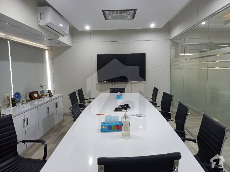 Vip Semi Furnished Office For Rent 2200 Sq Feet 2 Side Corner  Main Road Entrance No Parking Issue With Lift Back Up Generator